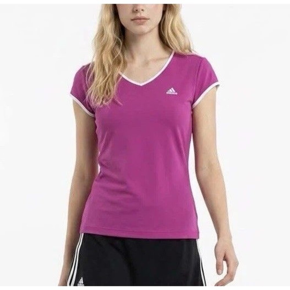 adidas ClimaLite Women’s Athletic Top Size L Fuchsia